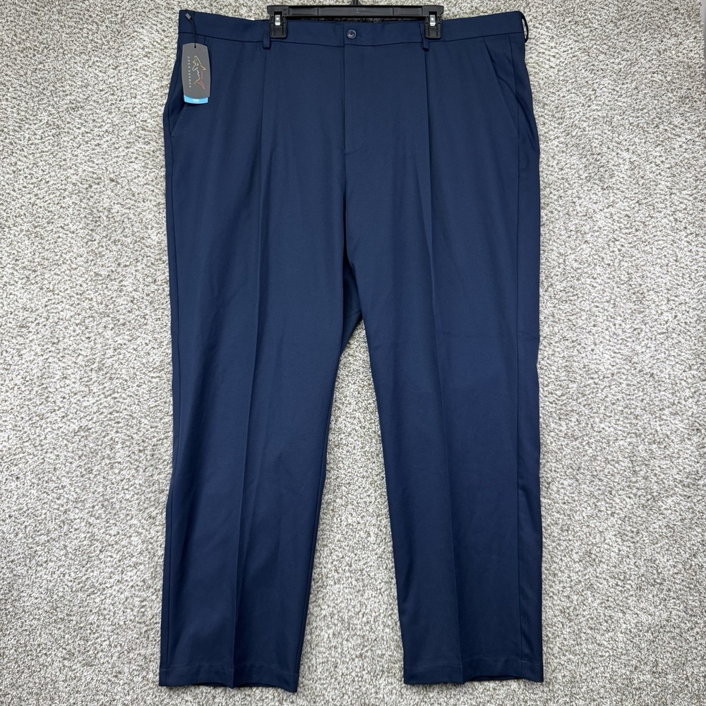Greg Norman Pants Men's 44x30 Navy Blue Performance Golf Stretch Classic Pro NEW